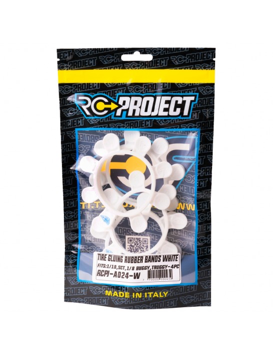 Tire Gluing Rubber Bands White
